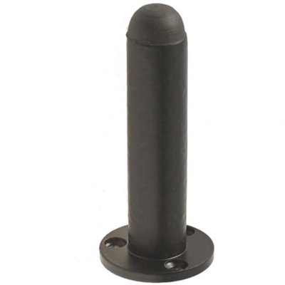 Loops Charming Antique Black Wall Mounted Doorstops90mmRubber Stopper Protector from B&Q