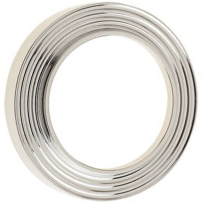 Loops Elegant Reeded Outer Roses For Escutcheons In Polished Nickel FinishSolid Brass Key Hole Cover from B&Q