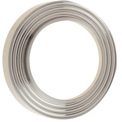 Loops Elegant Reeded Outer Roses For Escutcheons In Satin Nickel FinishSolid Brass Key Hole Cover from B&Q
