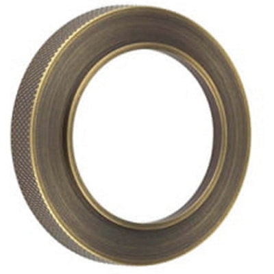 Loops Stylish Knurled Outer Rose For Antique Brass EscutcheonSolid Brass Key Hole Cover from B&Q