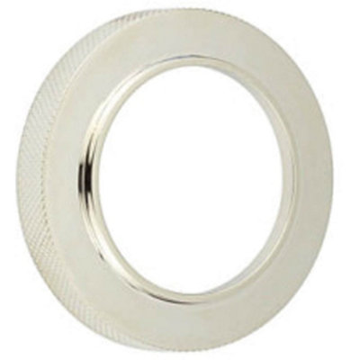 Loops Stylish Knurled Outer Rose For Escutcheon In Polished Nickel FinishSolid Brass Key Hole Cover from B&Q