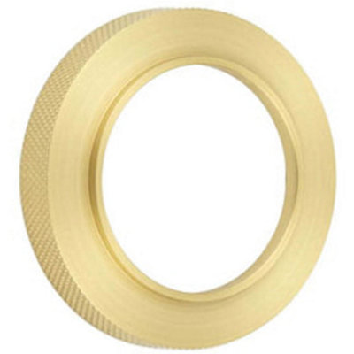Loops Stylish Knurled Outer Rose For Escutcheon In Satin BrassSolid Brass Key Hole Cover from B&Q