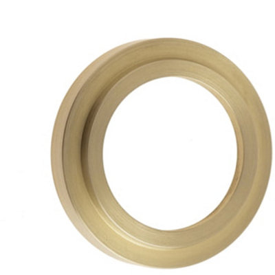Loops Modern Satin Brass Stepped Outer Roses For EscutcheonsSolid Brass Key Hole Cover from B&Q