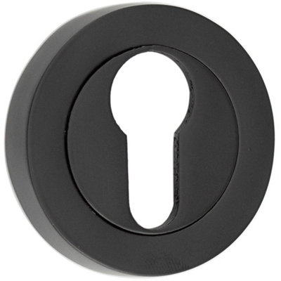 Loops Durable 50mm Black Euro Profile Escutcheon For Fire DoorsKey Hole Cover from B&Q