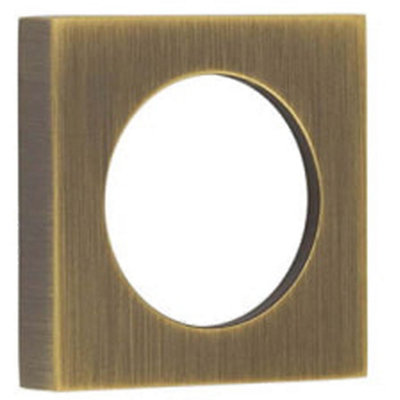 Loops Elegant Antique Brass Square Outer Rose For EscutcheonSolid Brass Key Hole Cover from B&Q