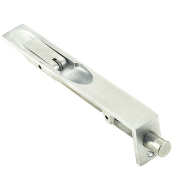 Loops Durable Brass Lever Action Flushbolts 200X19mm In Satin Chrome Finish from B&Q