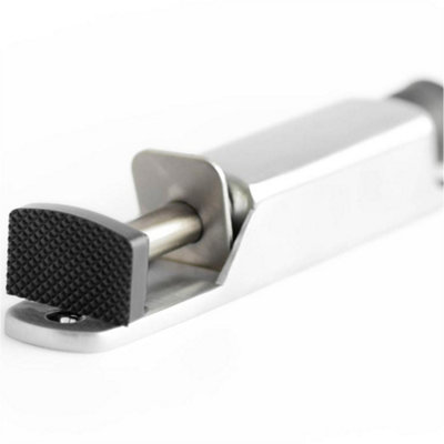 Loops Satin Chrome 180mm Foot Operated Door Holder For Home And Office Use from B&Q