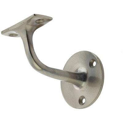 Loops Durable 75mm Satin Nickel Zinc Handrail Brackets For SafetyStair Bannister Holder from B&Q