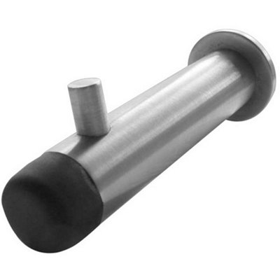 Loops Satin Stainless Steel Buffered Hat And Coat Hook75mm Durable DesignWall Mounted Clothing Hook from B&Q