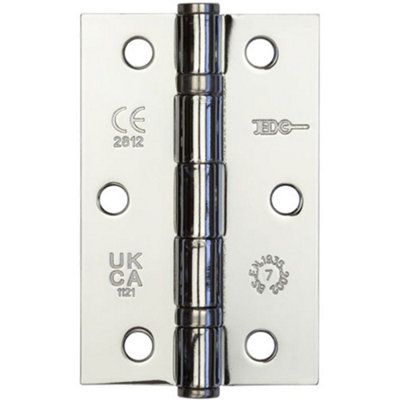 Loops Premium Steel Ball Bearing Hinge 89X58mm Polished Chrome For Smooth OperationDoor Hinges from B&Q