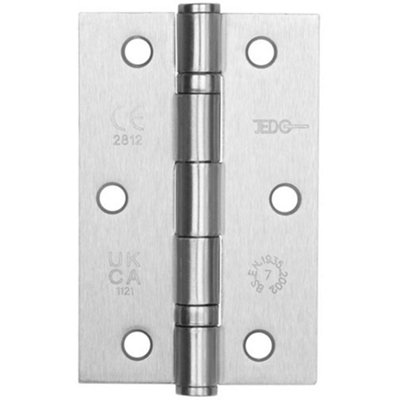 Loops Premium Steel Ball Bearing Hinge 89X58mm Satin Chrome For Smooth OperationDoor Hinges from B&Q