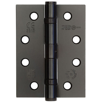 Loops Durable Grade 11 Black Steel Ball Bearing Hinge 102X76mm For Heavy-Duty DoorsDoor Hinges from B&Q