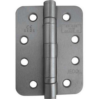 Loops Durable Grade 11 Satin Nickel Steel Ball Bearing Radius Hinge 102X76mm For Heavy-Duty DoorsDoor Hinges from B&Q