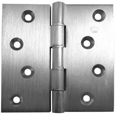 Loops High-Quality Satin Chrome Projection Hinge 102X125X3.5mm For Durable InstallationDoor Hinges from B&Q