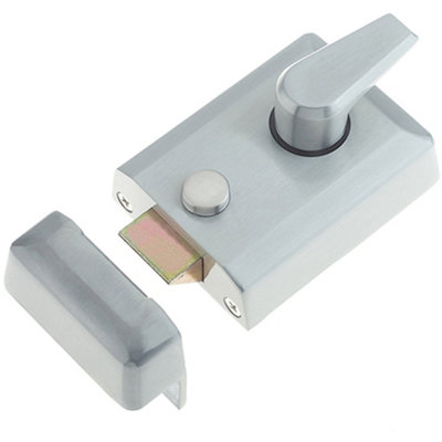 Loops Standard Style 90mm Satin Chrome Night Latches For Ultimate SecurityBolt Latch from B&Q
