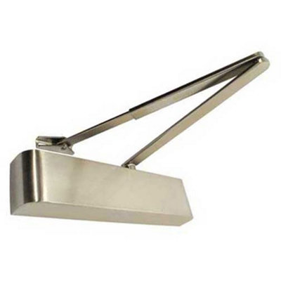 Loops Satin Nickel Contract Door Control With Matching Arms For Enhanced Security from B&Q