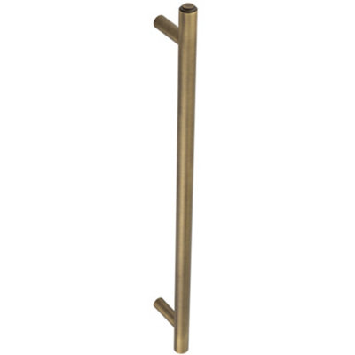 Loops Antique Brass Pull Handle 425mm For Stylish Home RenovationsDoor Handle from B&Q