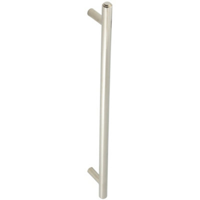 Loops Stylish Polished Nickel Pull Handle 425mm With Unique DesignDoor Handle from B&Q