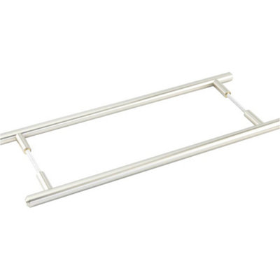 Loops Satin Nickel Pull Handle 425mm For Modern Interiors Door Handle from B&Q