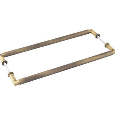 Loops Elegant Antique Brass Pull Handle 425mm Back To Back For Stylish Home DecorDoor Handle from B&Q