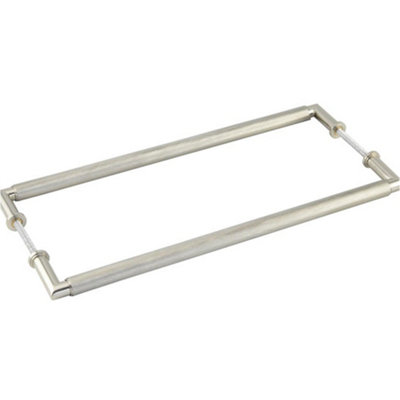 Loops Satin Nickel Pull Handle 425mm For Stylish Door AccessDoor Handle from B&Q