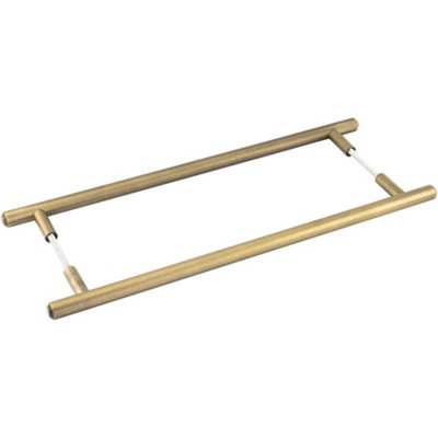 Loops Antique Brass Pull Handle 425mmElegant And DurableDoor Handle from B&Q