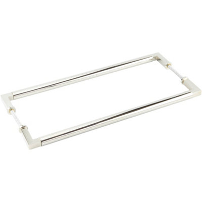 Loops Polished Nickel Pull Handle 425mm For Stylish InteriorsDoor Handle from B&Q
