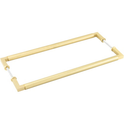 Loops Satin Brass Pull Handle 425mm For Cabinets And DoorsDoor Handle from B&Q