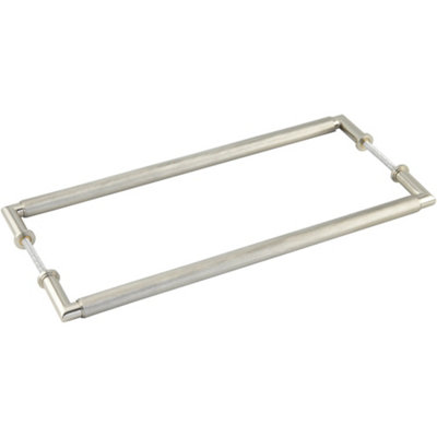 Loops Satin Nickel Pull Handle 425mm For Modern InteriorsDoor Handle from B&Q