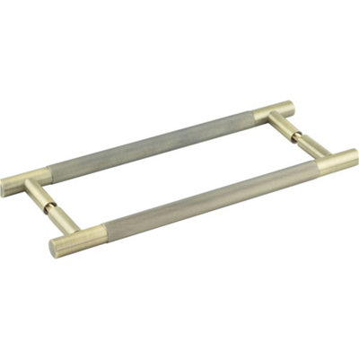 Loops Antique Brass Pull Handle 300mm Back To BackPremium QualityDoor Handle from B&Q