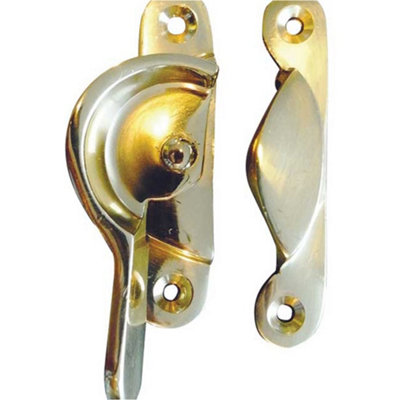 Loops Premium 65mm Polished Brass Narrow Fasteners For Secure FixingWindow Fastener from B&Q