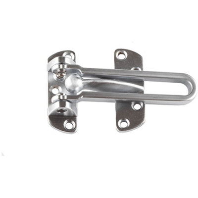 Loops Premium Satin Chrome Security Door Guards For Enhanced ProtectionDoor Guard from B&Q