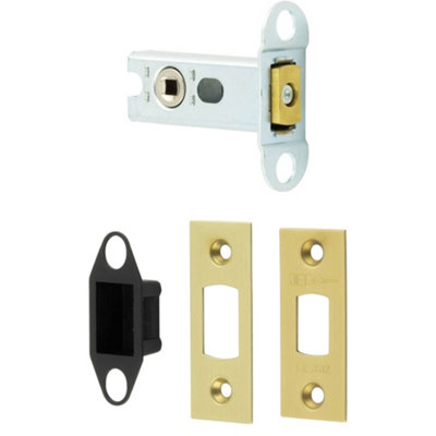 Loops 64mm Heavy Duty Satin Brass Tubular Deadbolts For Ultimate SecurityDoor Bolt from B&Q