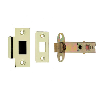 Loops Double Sprung Tubular Latches 96mm In Polished Brass And Satin Chrome Finish from B&Q