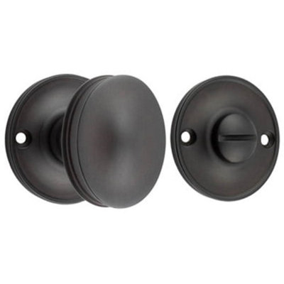Loops Elegant 40mm Turn & Release In Dark Bronze For Luxury DoorsDoor Handle from B&Q