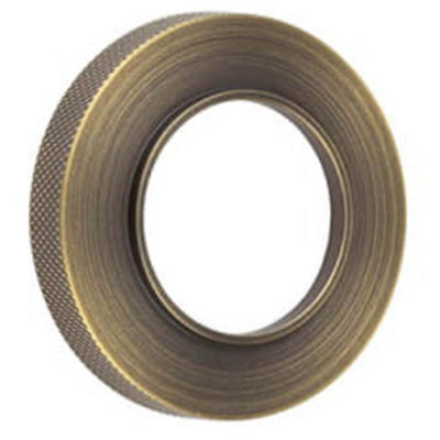 Loops Elegant Knurled Outer Rose In Antique Brass For DoorsDoor Handle from B&Q