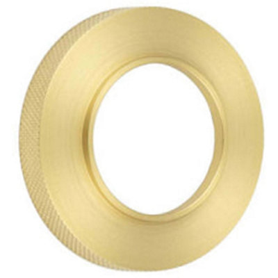 Loops Elegant Knurled Outer Rose In Satin Brass For DoorsDoor Handle from B&Q
