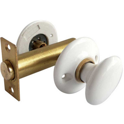 Loops Elegant White Porcelain Turn & Release For DoorsDoor Handle from B&Q
