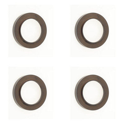 Loops 4 Pack Elegant Dark Bronze Plain Outer Roses For EscutcheonsSolid Brass Key Hole Cover from B&Q