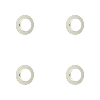 Loops 4 Pack Stylish Knurled Outer Rose For Escutcheon In Polished Nickel FinishSolid Brass Key Hole Cover from B&Q