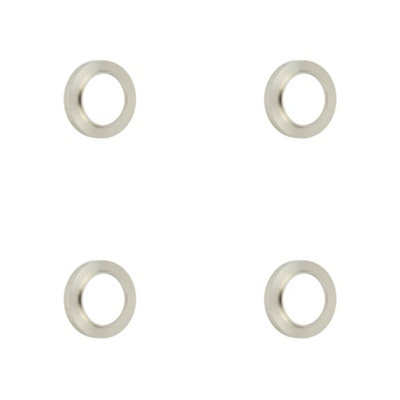 Loops 4 Pack Stylish Knurled Outer Rose For Satin Nickel EscutcheonsSolid Brass Key Hole Cover from B&Q