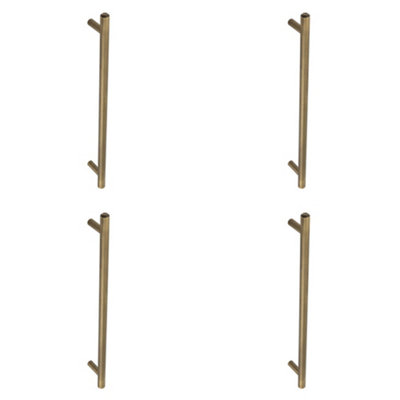 Loops 4 Pack Antique Brass Pull Handle 425mm For Stylish Home RenovationsDoor Handle from B&Q