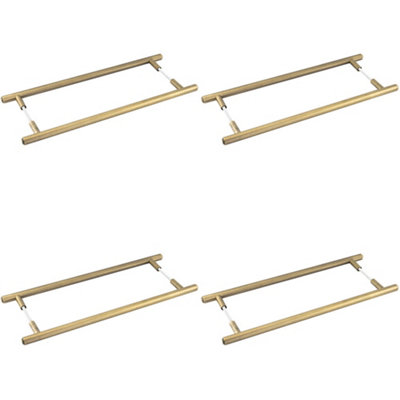 Loops 4 Pack Antique Brass Pull Handle 425mmElegant And DurableDoor Handle from B&Q