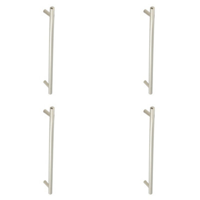 Loops 4 Pack Stylish Polished Nickel Pull Handle 425mm With Unique DesignDoor Handle from B&Q