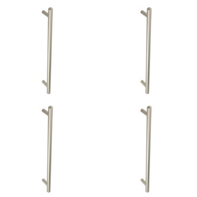 Loops 4 Pack Stylish Satin Nickel Pull Handle 425mm For Modern InteriorsDoor Handle from B&Q