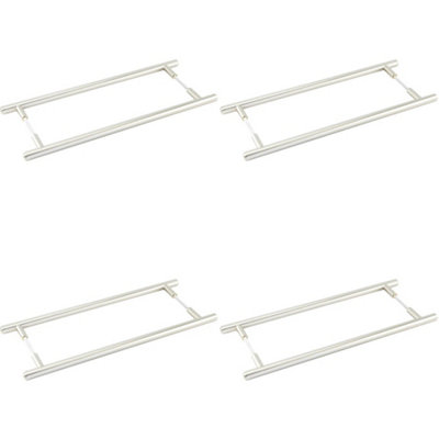 Loops 4 Pack Satin Nickel Pull Handle 425mm For Modern Interiors Door Handle from B&Q