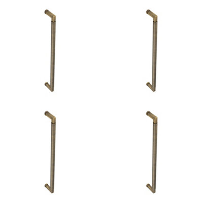 Loops 4 Pack Antique Brass Pull Handle 425mm For Cabinets And Doors Door Handle from B&Q