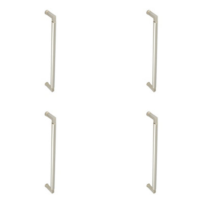 Loops 4 Pack Stylish 425mm Bolt Through Pull Handle In Polished Nickel FinishDoor Handle from B&Q