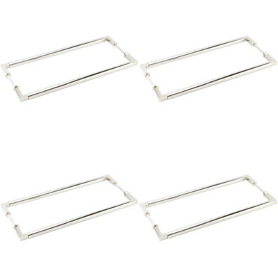 Loops 4 Pack Polished Nickel Pull Handle 425mm For Stylish InteriorsDoor Handle from B&Q
