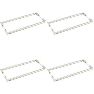 Loops 4 Pack Satin Nickel Pull Handle 425mm Back To Back For Modern CabinetsDoor Handle from B&Q